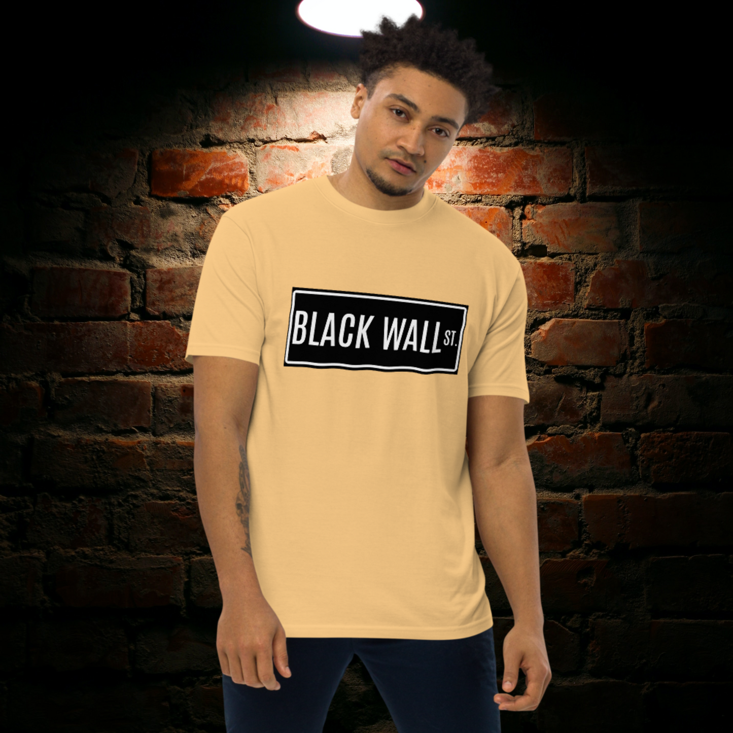 "BLACK WALL STREET" Men’s Premium Heavyweight Tee