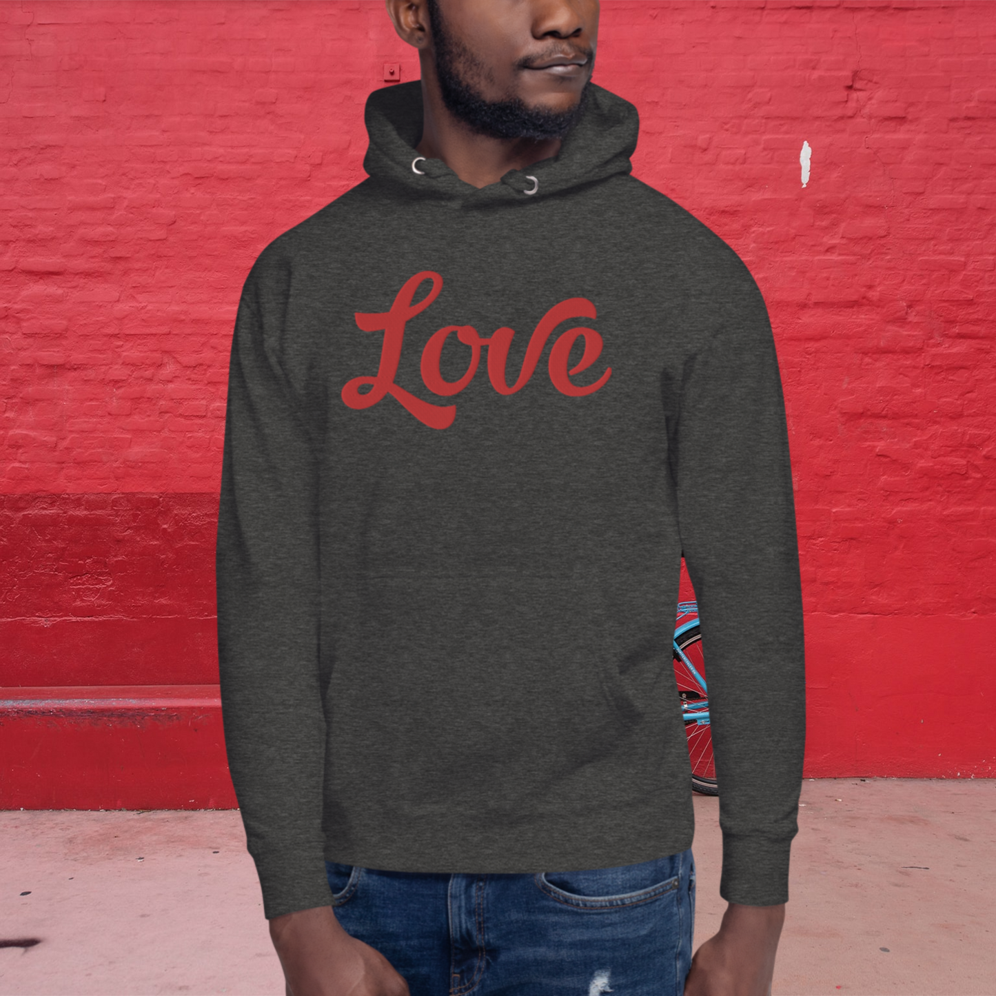 "LOVE" Unisex Embroidered Hoodie