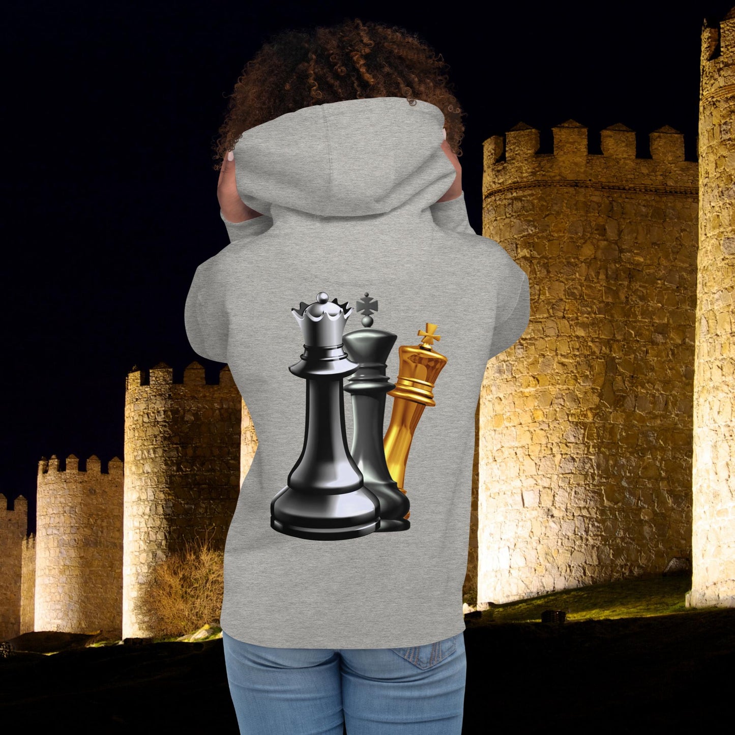 "CHECKMATE" Embroidered Unisex Hoodie