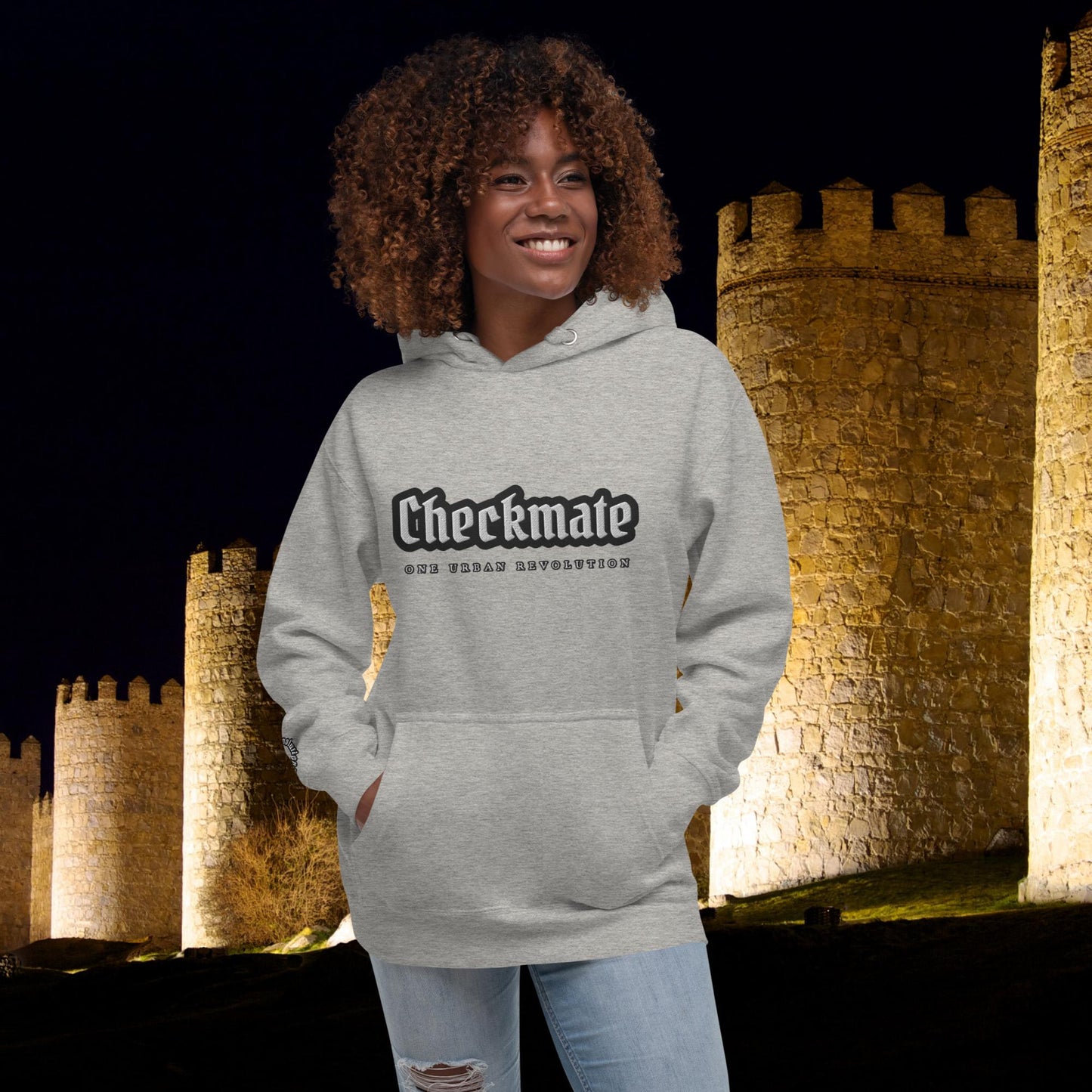 "CHECKMATE" Embroidered Unisex Hoodie