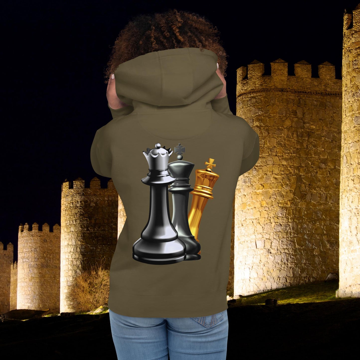 "CHECKMATE" Embroidered Unisex Hoodie