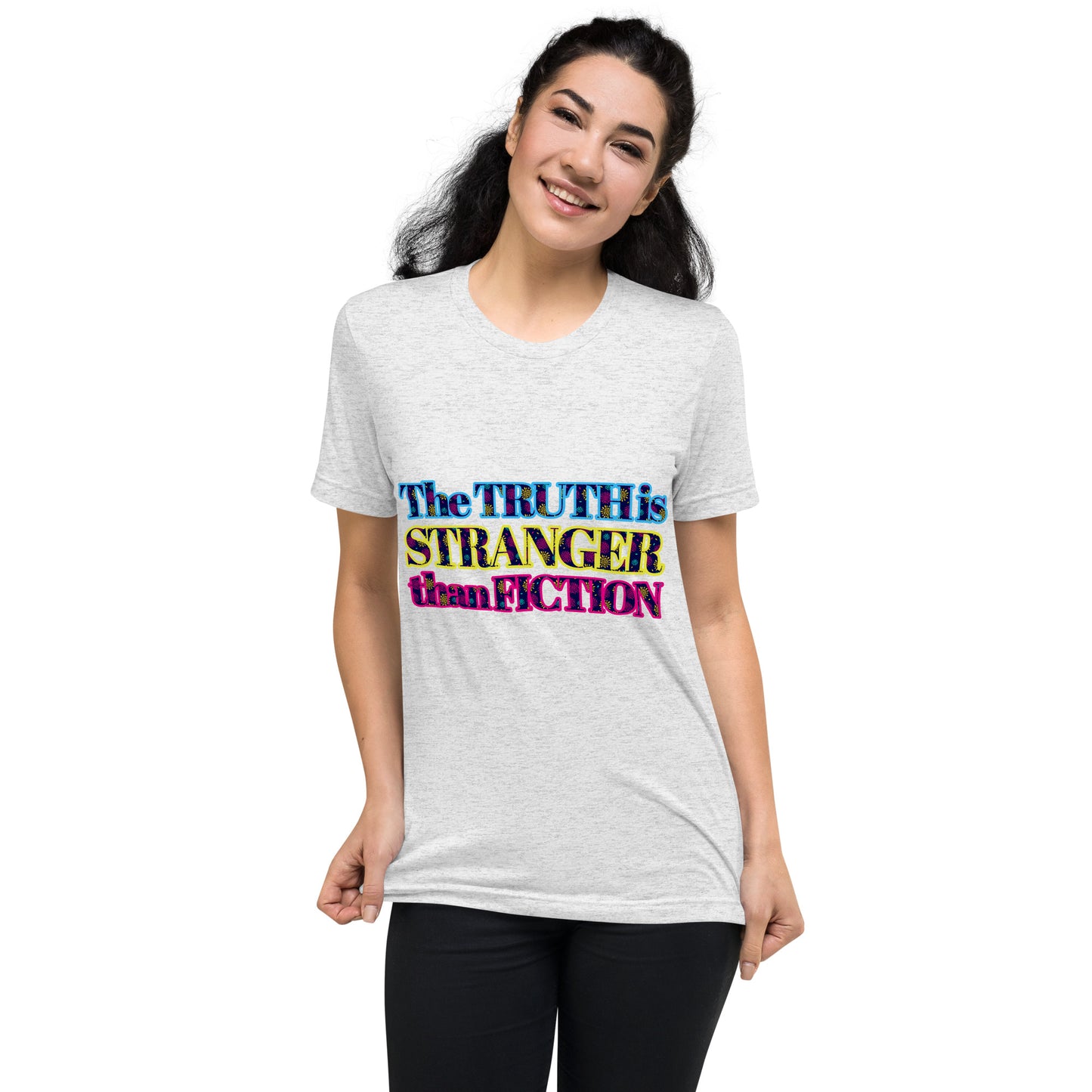 "STRANGER THAN FICTION" Unisex Tri-blend T-shirt